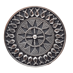 Inel din argint cu aspect vintage - mandala - India-Madammi.ro